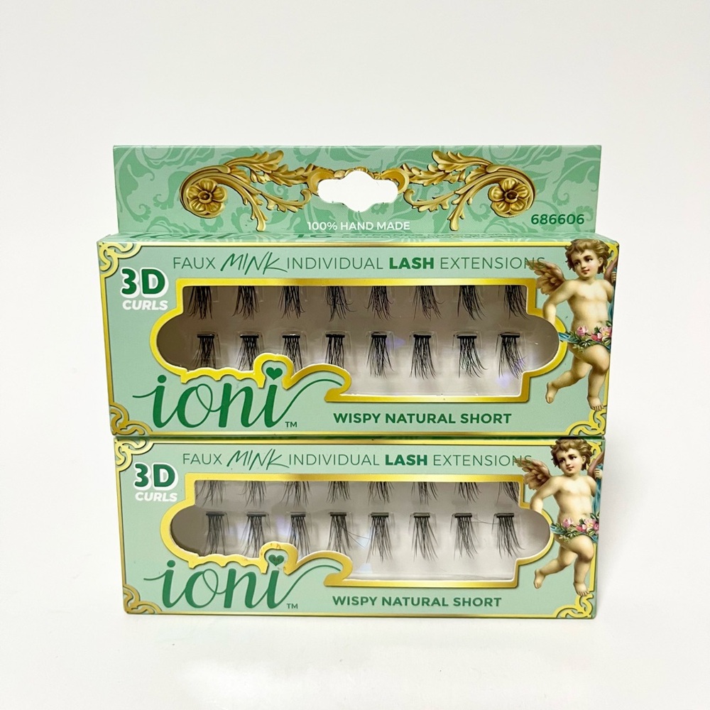 2x Ioni 3D curls faux mink individual lash extensions (2 packs)